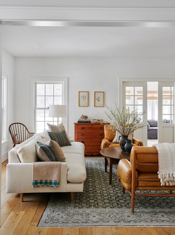 the living room is clean and ready for guests to use it as a focal point