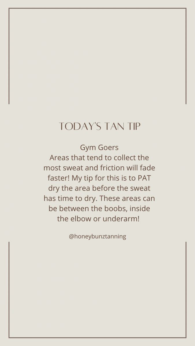 Spray tan tips for gym goers Spray Tan Prep Tips, Spray Tan Giveaway Ideas, Easter Tanning Quotes, Spray Tanning Content, Tan Tip Tuesday, Spray Tanning Tips, Spray Tan Post Ideas, Spray Tan Social Media Posts, Spray Tan Instagram Posts