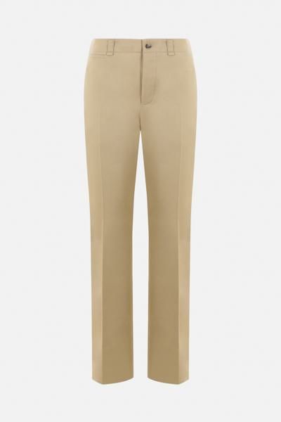 Saint Laurent's straight-leg pants crafted in beige cotton drill. Featuring button closure, belt loops, multiple pockets and central pressed crease.Gender: WomenMaterial: T COTTON 100%;BU BUBALUS BUBALIS O:IN 100%;F COTTON 100%Color: BeigeMade in: ITProduct ID: 786680Y1A622965*Import tax/duty will be calculated at checkout (If applicable) Beige Tapered Leg Work Pants With Belt Loops, Workwear Chinos With Straight Hem And Belt Loops, Workwear Chinos With Belt Loops And Straight Hem, Beige Straight Leg Work Pants With Belt Loops, Classic Beige Dress Pants With Straight Hem, Classic Beige Pants With Concealed Placket, Formal Beige Chinos With Welt Pockets, Classic Tailored Neutral Pants, Tailored Beige Pants With Belt Loops