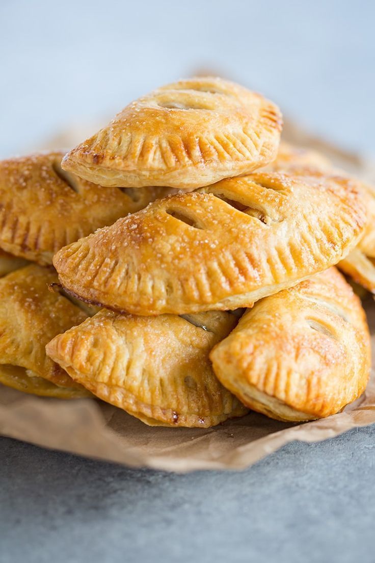 small pastries piled on top of each other