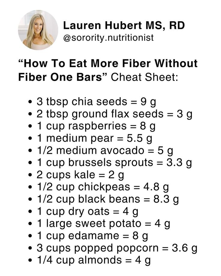 the instructions for how to eat more fiber without flour