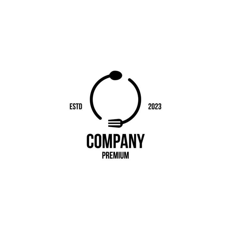 the company logo is black and white