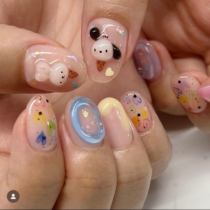 Japan Nail, Asian Nails, Hippie Nails, Edgy Nails, Nail Candy, Simple Acrylic Nails, Pretty Gel Nails, Really Cute Nails, Kawaii Nails