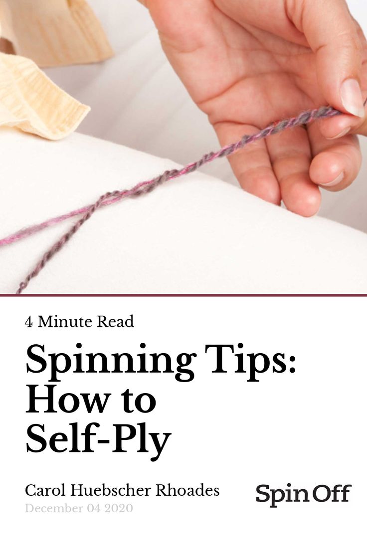 a person is knitting yarn with the words spinning tips how to self - ply