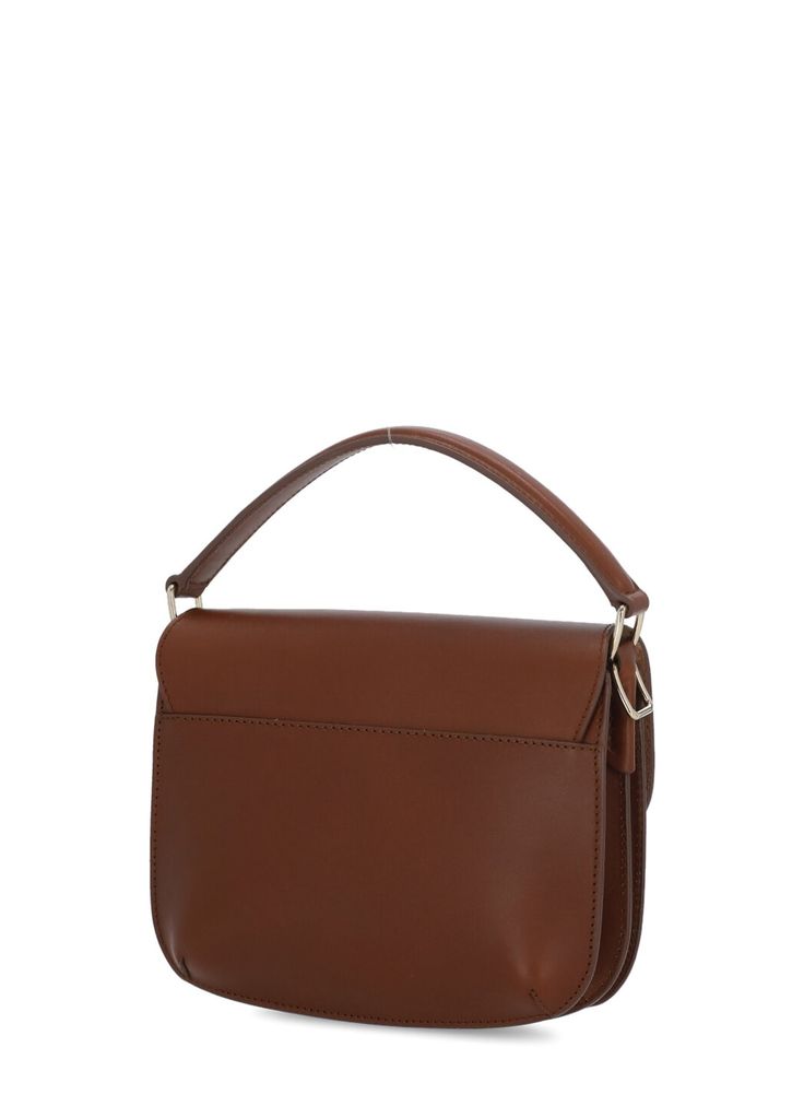 100% Cow leather Timeless Brown Flap Bag With Detachable Handle, Classic Cognac Shoulder Bag With Gold-tone Hardware, Timeless Cognac Crossbody Bag, Timeless Brown Bag With Detachable Strap, Timeless Cognac Shoulder Bag With Detachable Strap, Classic Tan Shoulder Bag With Leather Lining, Timeless Brown Saddle Bag With Gold-tone Hardware, Timeless Cognac Shoulder Bag With Detachable Handle, Office Bag With Detachable Strap In Tan