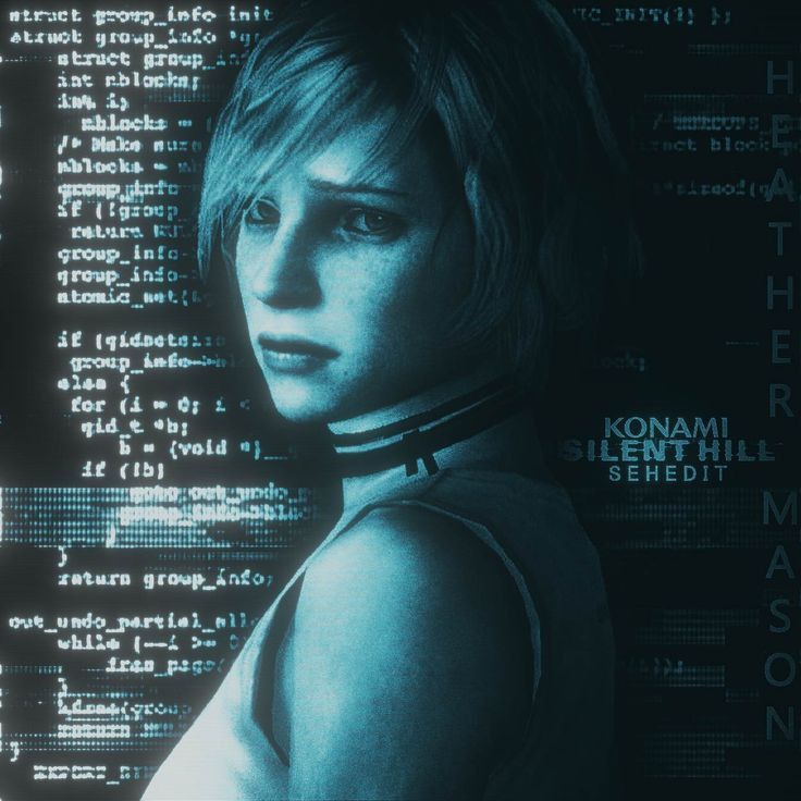 a woman standing in front of a computer screen with the words'konami silent hill sentiti'on it