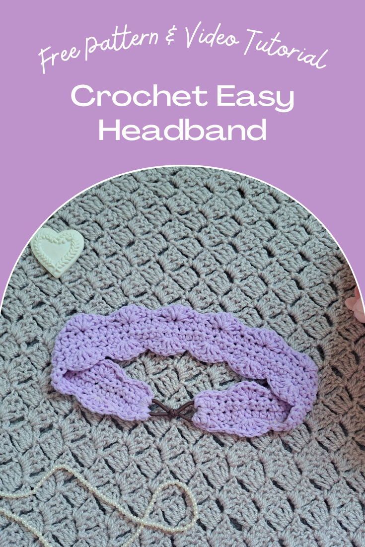 the crochet easy headband is shown with text overlay that reads, free pattern