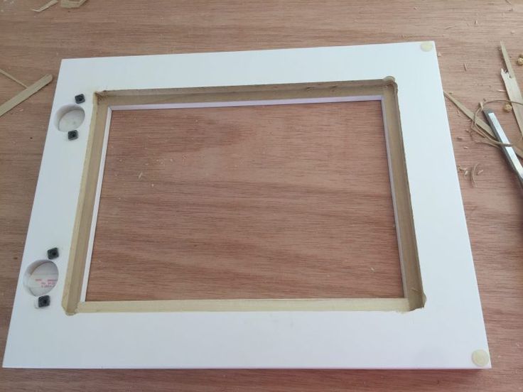 the frame is being made with wood and glue