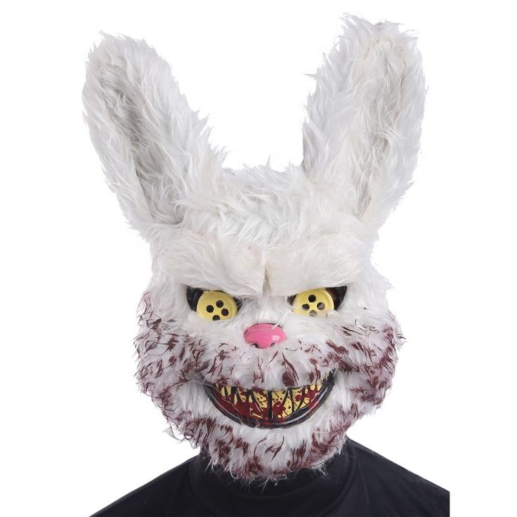 Snowball Bunny Adult MaskKeep your eyes on this evil and wicked rabbit so he doesn ft.t steal the candy! Includes: Creepy toy animal rabbit mask, 50% PVC 50% polyester. Available Sizes: One size fits most Adult.

Special Shipping Information: This item ships separately from other items in your order. This item cannot ship to a P.O. Box. This item may be subject to additional processing days.

ITEM IS NOT ELIGIBLE FOR EXPEDITED SHIPPING Zombie Bunny, Evil Bunny, Creepy Toys, Bunny Mask, Halloween Costumes For 3, Horror Masks, Scary Mask, Halloween Tattoo, Halloween Express