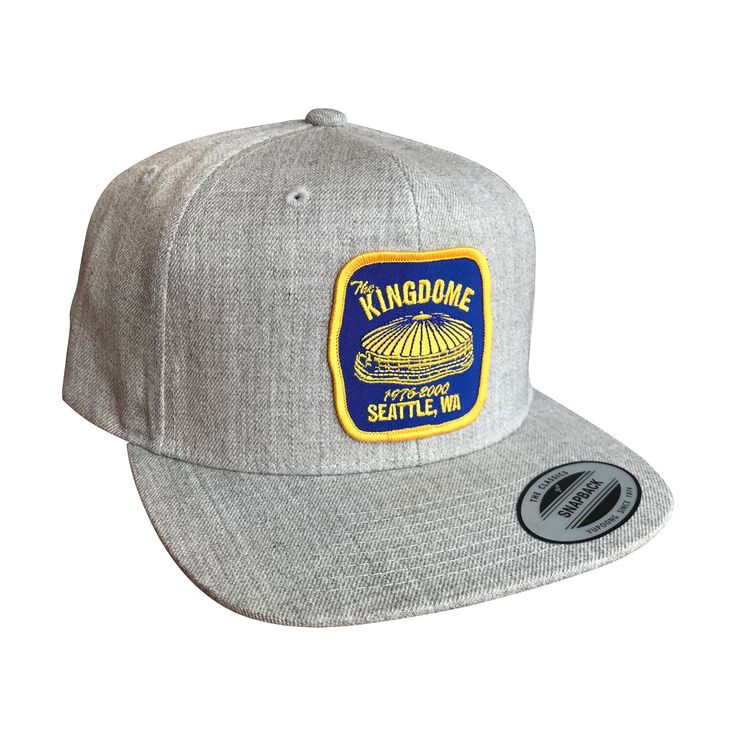 The iconic Kingdome affixed to the front of a Yupoong brand adjustable snapback hat. Choose curved or flat brim. Snapback Caps, Tacoma Wa, T Shirt Photo, Snapback Cap, Handmade Design, Snapback Hat, Out Of Style, Trucker Cap, Snapback Hats