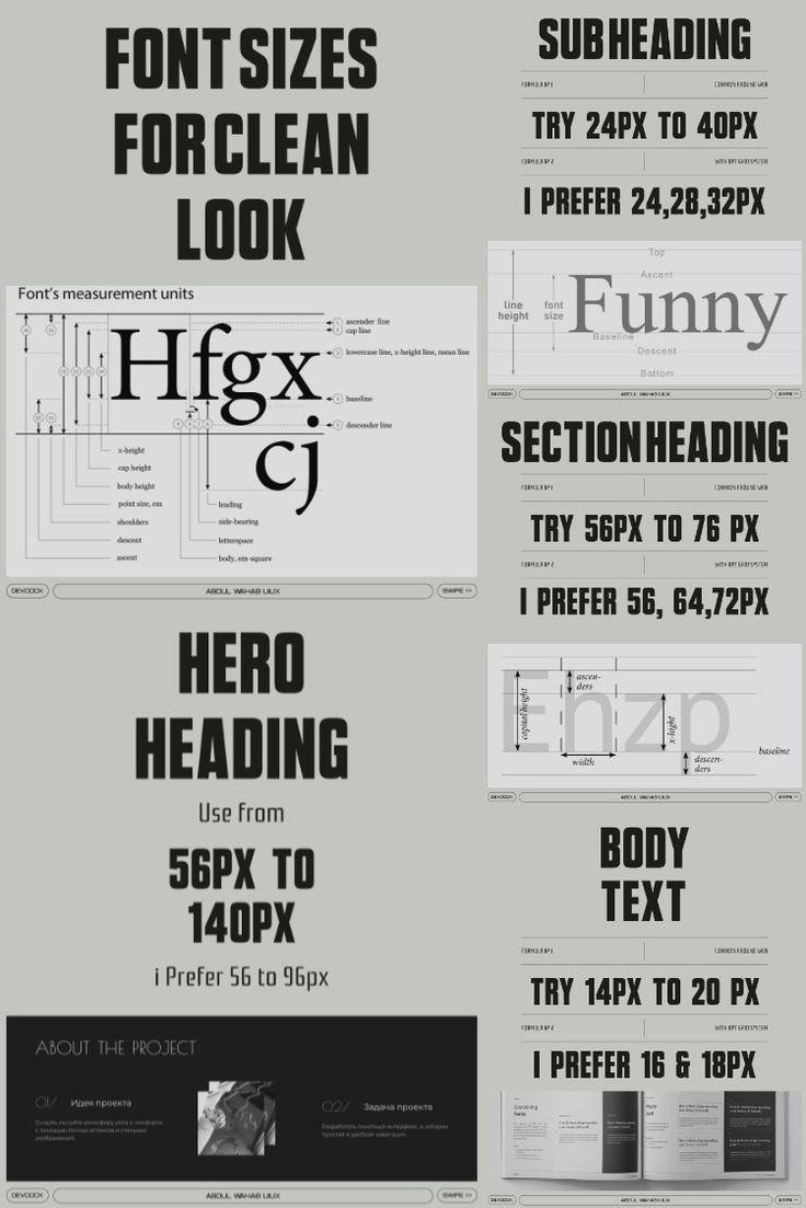 an info sheet with different font and numbers