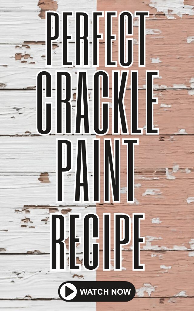 the words perfect crackle paint recipe are in black and white letters on wood planks