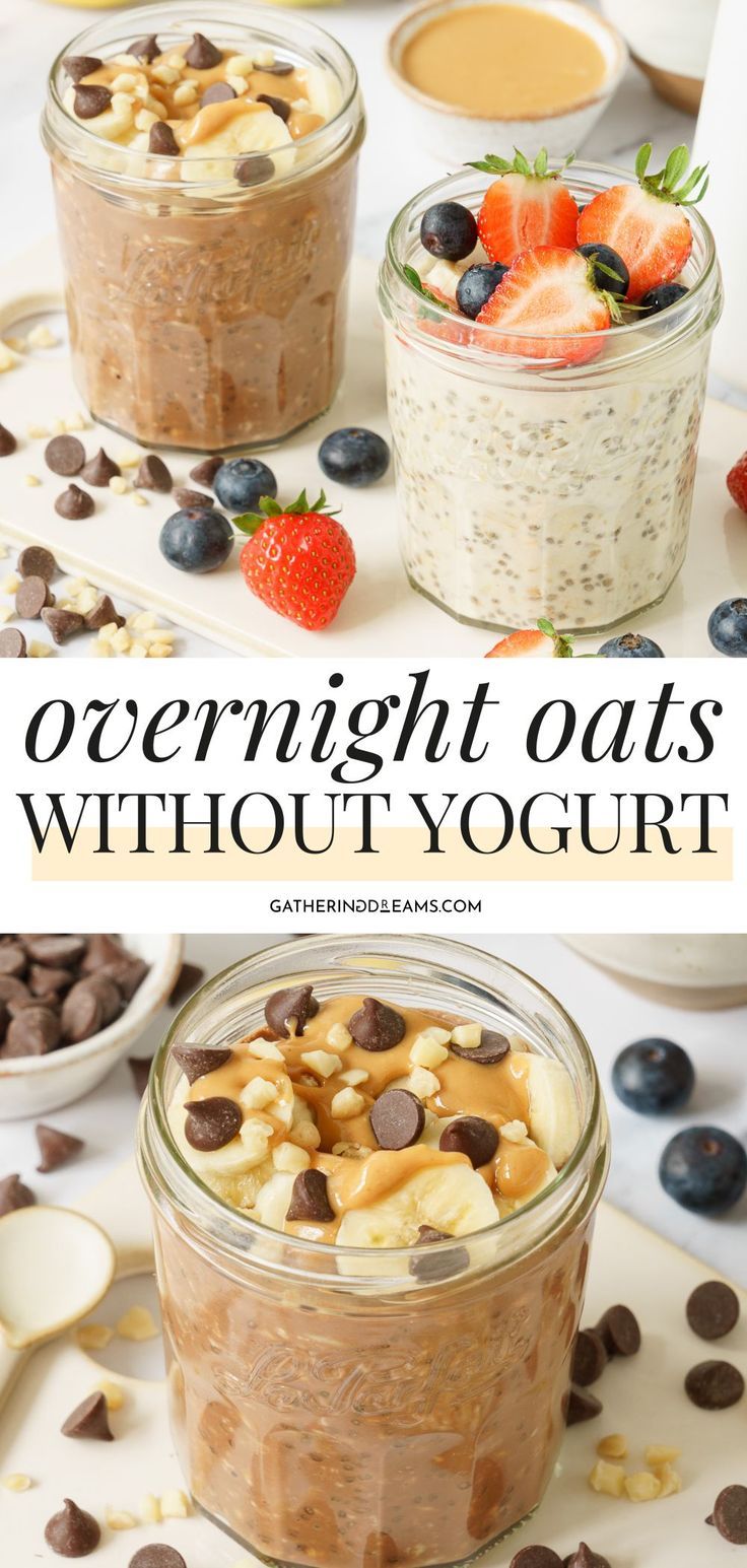 overnight oats without yogurt Low Calorie Overnight Oats Recipes Dairy Free, Cheap Overnight Oats Recipe, Overnight Oats Without Yogurt Dairy Free, Healthy Overnight Oats No Yogurt, Low Cholesterol Overnight Oats Healthy, Overnight Oats In A Jar No Yogurt, Vanilla Overnight Oats Without Yogurt, Overnight Oat Without Yogurt, Easy Overnight Oats No Chia Seeds