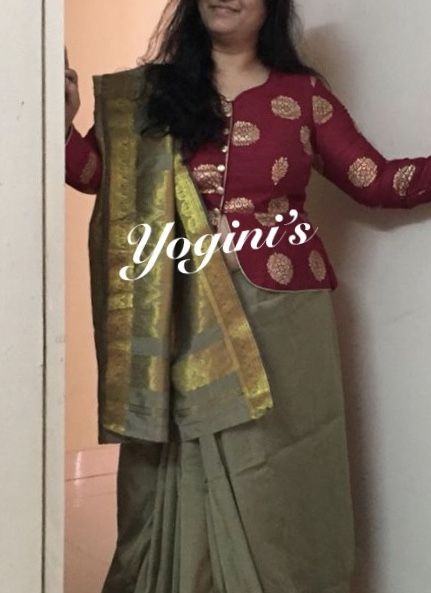 Peplum Blouse For Saree, Paplon Design Blouse With Saree, Kurti Pattern Blouse Design, Paplam Style Blouse For Women, Kediyu Design, Long Blouses For Sarees, Peplum Blouse Indian Saree, Long Blouse Designs Latest, Peplum Blouse Indian