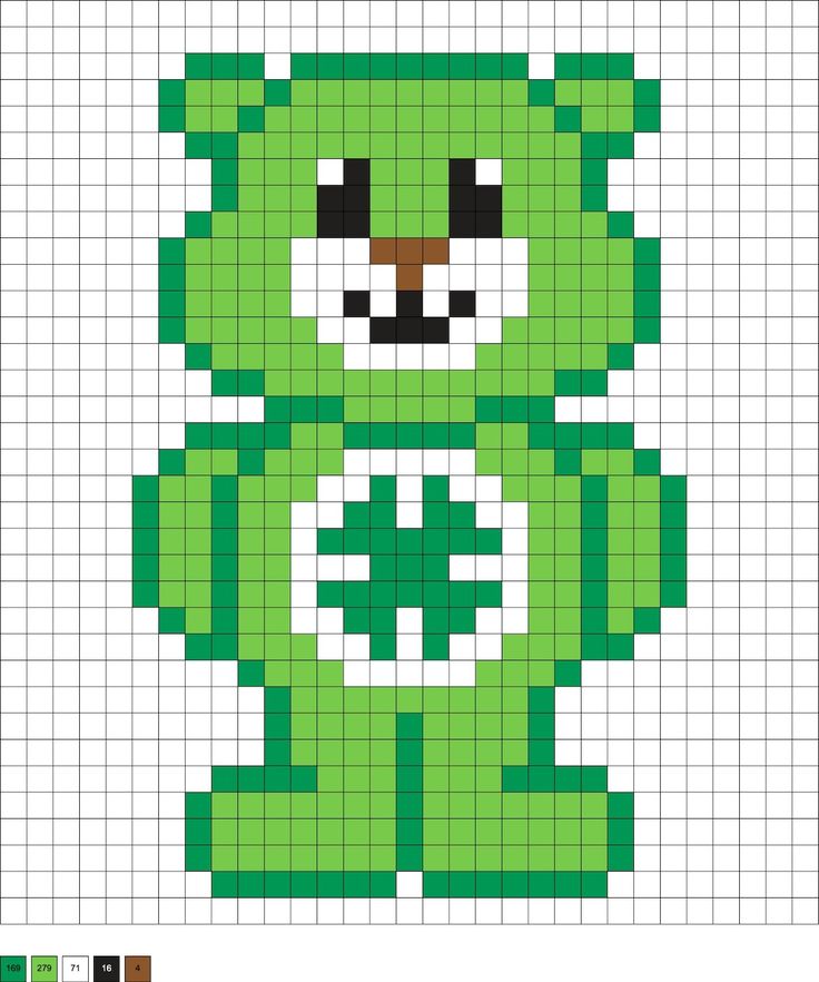 a cross stitch pattern with a green frog