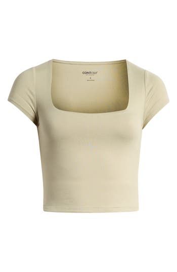 Minimal detailing brings maximum versatility to this fitted jersey T-shirt made with a hint of stretch for flexible comfort. 17" length (size Medium) Square neck Cap sleeves 95% polyester, 5% spandex Machine wash, tumble dry Imported Fabric Gift Bags, Nordstrom Store, Fabric Gifts, Free Fabric, Print Gifts, Jersey T Shirt, Pacsun, Square Neck, Cap Sleeves