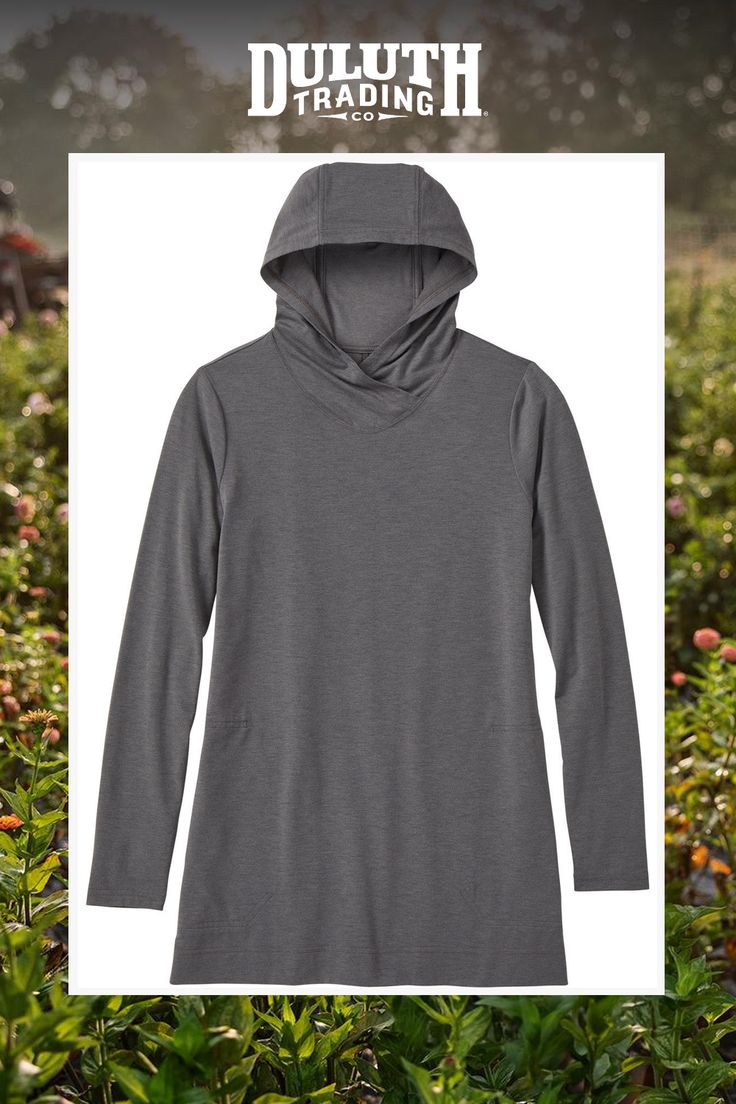 Don’t let sweat leave you out in the cold – go for a Dry and Mighty Hoodie Tunic! Patented DriRelease® wicking polyester pulls moisture and perspiration away from the skin to the exterior of the fabric, where it can evaporate quickly. Tunic Hoodie, Work Smarter, The Skin, Exterior, Skin, Fabric