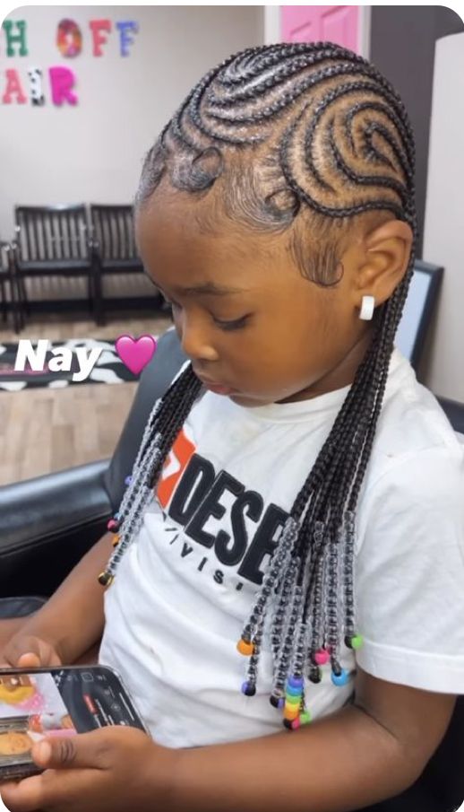 Baby Braid Styles, Cute Hairstyles For Black Kids, Taylor Hairstyles, Kiddie Braids, Kids Cornrow Hairstyles Natural Hair, Baby Girl Hairstyles Curly, Toddler Braided Hairstyles, Black Kids Braids Hairstyles, Kid Hair Styles