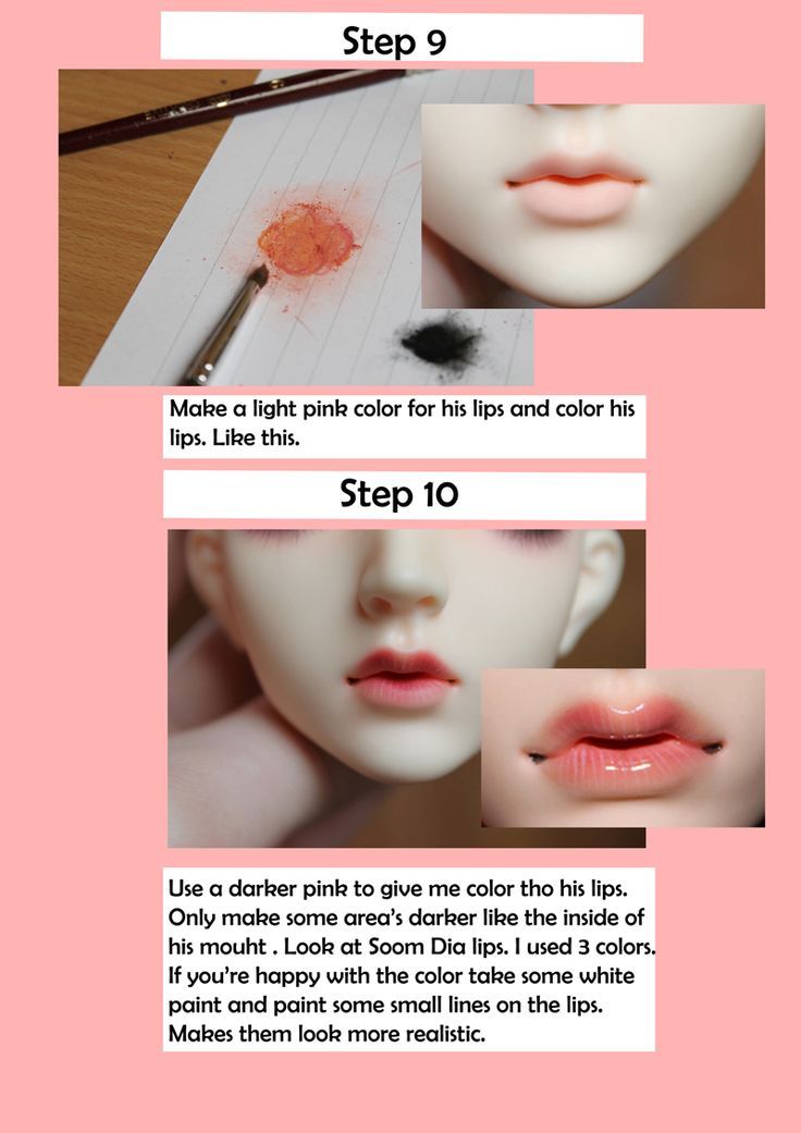 the instructions for how to paint lips