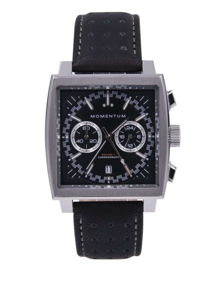 Inspired by classic "rally" watches of the past, the Square 2 Chronograph features a striking, square-case design with a blend of brushed and polished finishing and a beveled sapphire crystal. A special, quadruple o-ring crown and screw-on caseback ensure a reliable 100M depth-rating. Rectangular Chronograph Watch With Subdials For Formal Events, Formal Rectangular Chronograph Watch With Subdials, Modern Chronograph Watch With Tachymeter For Business, Modern Black Chronograph Watch With Diamond Hour Markers, Chronograph Watch With Rectangular Dial, Automatic Chronograph Watch With Rectangular Dial For Business, Modern Chronograph Watch With Subdials, Timeless Chronograph Watch With Rectangular Dial, Timeless Rectangular Watches With Subdials