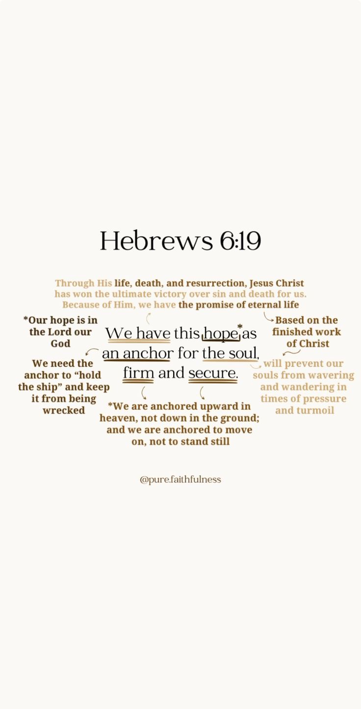 hebrew's bible with the words hebrews 6 19