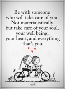 an image of two people on a bike with the caption be with someone who will take care of you