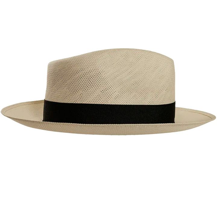 Our refined fedora hat adds a touch of sophistication to any outfit with its structured shape, pinched crown, and downturned brim. Whether worn for a casual stroll or a formal event, this timeless piece exudes an air of exclusivity and elegance. White Flat Brim Fedora For Formal Occasions, Elegant White Fedora With Flat Crown, Classic Wide Brim Top Hat For Spring, Classic White Summer Top Hat, Classic Flat Brim Fedora For Spring, White Curved Brim Panama Hat For Formal Occasions, White Panama Hat With Curved Brim For Formal Occasions, Classic Spring Fedora With Curved Brim, Elegant White Panama Hat In Toquilla Straw