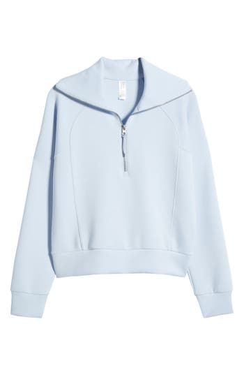 A modal-enhanced blend adds comfort to a half-zip sweatshirt styled with a stand collar and slightly split cuffs. 21 1/2" length (size Medium) Stand collar Long sleeves 47% modal, 46% polyester, 7% elastane Dry clean or machine wash, tumble dry Imported Half Zip Sweatshirt, A Stand, Fabric Gifts, Free Fabric, Zip Sweatshirt, Half Zip, Stand Collar, Sweatshirt Fashion, Oxford