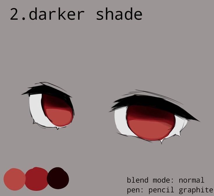 two dark colored eyes with red circles around them