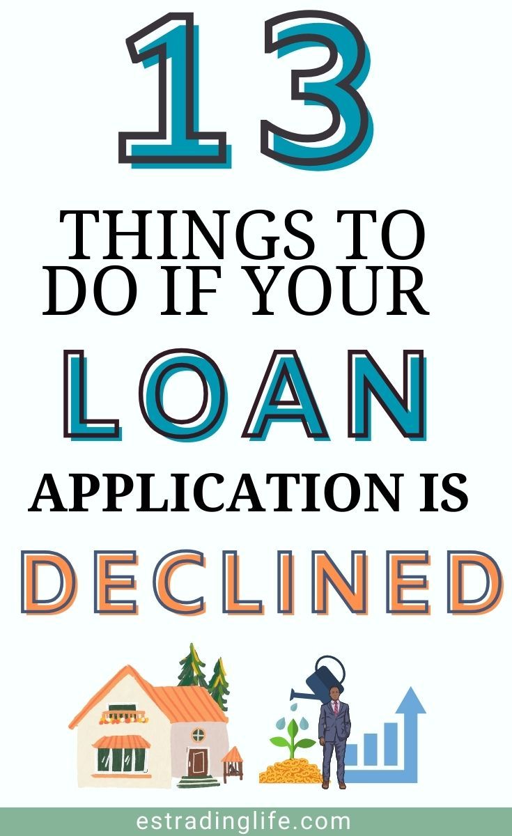 the title for 13 things to do if your loan application is decilled on