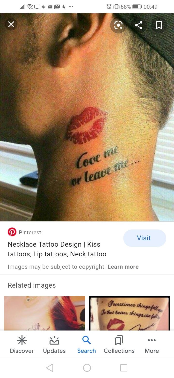 an image of a man with tattoos on his neck and the words love me or leave me