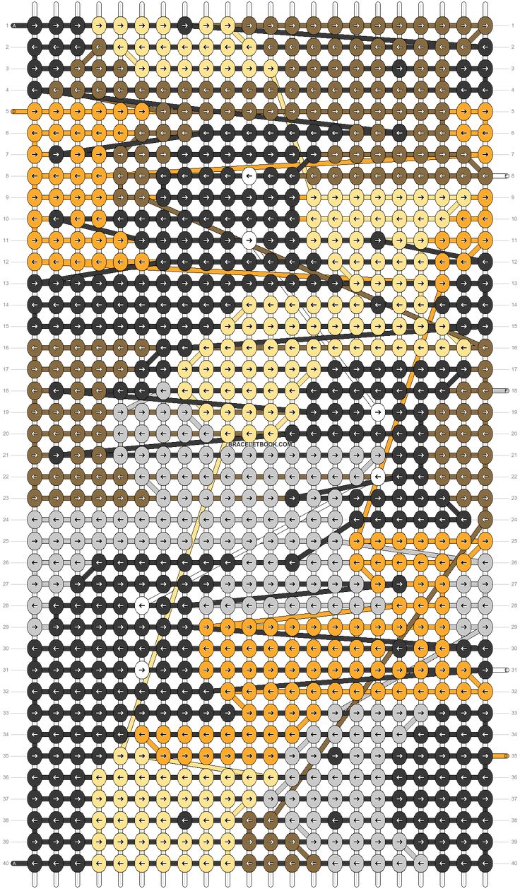 a cross stitch pattern with an image of a man in yellow and black on it