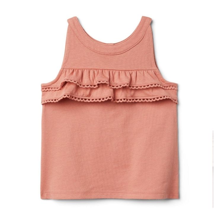 Nwt Ruffle Top Color Desert Sand Summer Ruffle Tops For Playwear, Summer Ruffled Tops For Playwear, Cute Spring Tops For Playwear, Cute Spring Playwear Tops, Playful Ruffle Tops For Playwear, Playful Ruffled T-shirt For Summer, Playful Ruffled Tops For Playwear, Summer Crew Neck Top For Playwear, Cute Ruffled Solid Color Tops