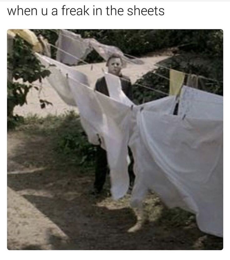 Freak in the sheets Halloween 78, Funny Halloween Memes, Goth Memes, Spooky Memes, Halloween 1978, Halloween Memes, The Boogeyman, Halloween Goodies, Michael Myers Halloween