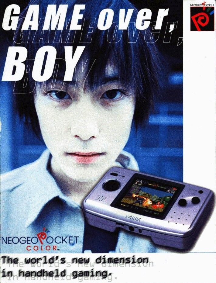 an advertisement for the nintendo wii game over boy, featuring a young man with black hair and blue eyes