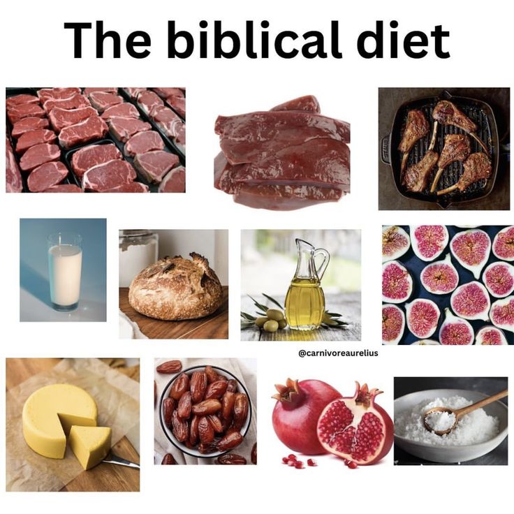 the biblical diet includes meat, cheese and other foods