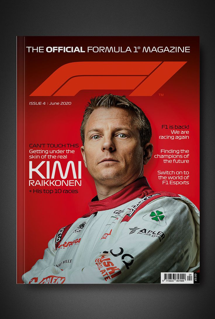 the official formula magazine cover featuring kimi raikonnen is featured in this image