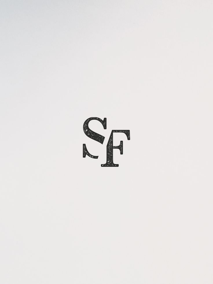 the letters s and f are black on white