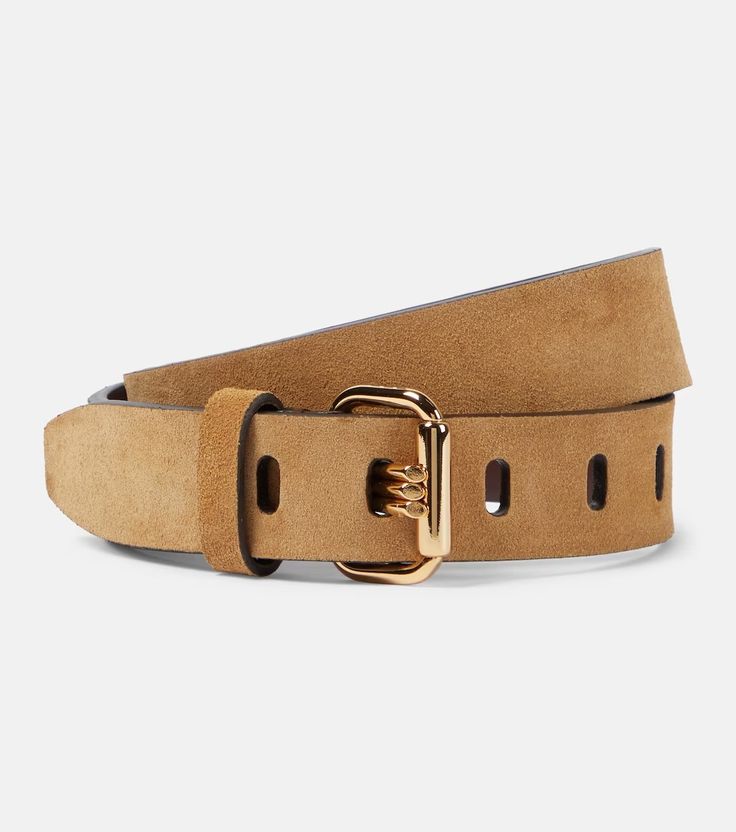 Suede belt in beige - Etro | Mytheresa Chic Leather Belt Buckle For Business, Modern Leather Belt With Buckle Closure, Modern Leather Belts With Buckle Closure, Leather Belt With Buckle For Workwear, Leather Belt With Buckle Closure For Work, Modern Gold Leather Belt Buckles, Brown Workwear Belt Buckle With Closure, Elegant Leather Belt With Buckle Closure, Designer Brown Belts For Workwear