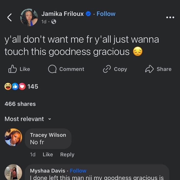 two tweets are shown with the caption'y'all don't want me if i'll just just wanna touch this goodness graciousous graciousus