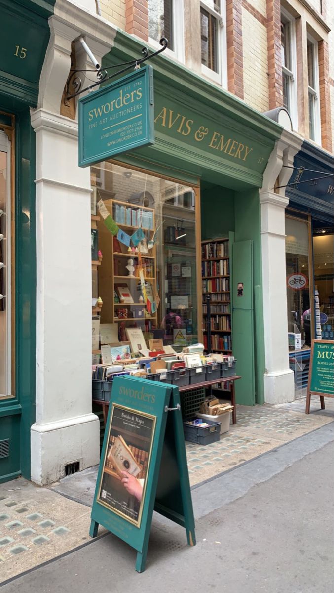 a store front with an awning on the outside