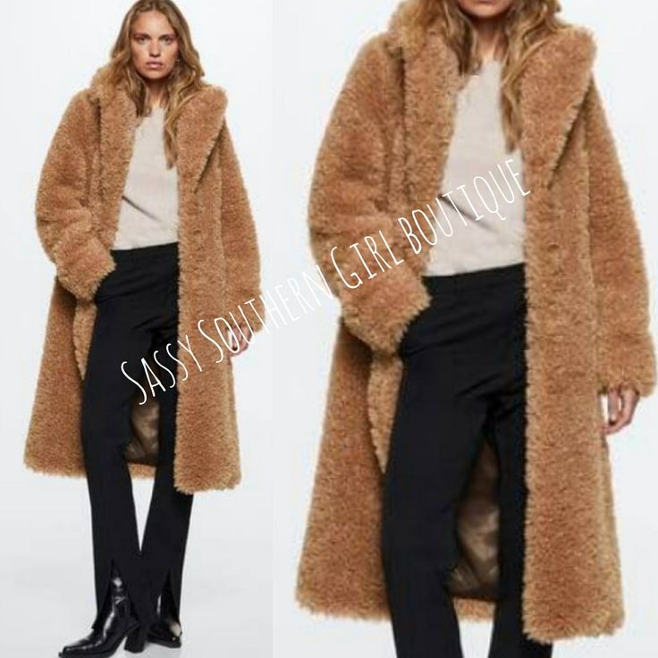 This Is A Luxurious Feel Not The Cheap One. Gorgeous Faux Teddy Fur Long Coat. Button Up Or Leave Open. Oversized Fit Boho Western Hippie Coastal Farmhouse French Vintage Victorian Y2k Pearlcore Anthropologie Beach Professional Madwell Lace Christmas Whbm 90's Travel Tie Dye Yellowstone Office Holiday Resort Summer New Years Luxury Shabby Chic Aesthetic Minimalist Girly Rustic Club Weekend Hiking Classy Easter Maximalist Friends And Lovers Preppy Date Night Vibe Tropical Preppy Cruise Gypsy Spel Chic Solid Color Long Sleeve Fur Coat, Single-breasted Long Sleeve Fur Coat For Work, Chic Lapel Collar Fur Coat For Fall, Fall Fur Coat With Button Closure, Fall Workwear Fur Coat With Lapel Collar, Lapel Collar Fur Coat For Fall Workwear, Trendy Fur Coat For Fall Workwear, Long Fur Coat With Button Closure For Fall, Chic Fur Coat With Pockets For Fall