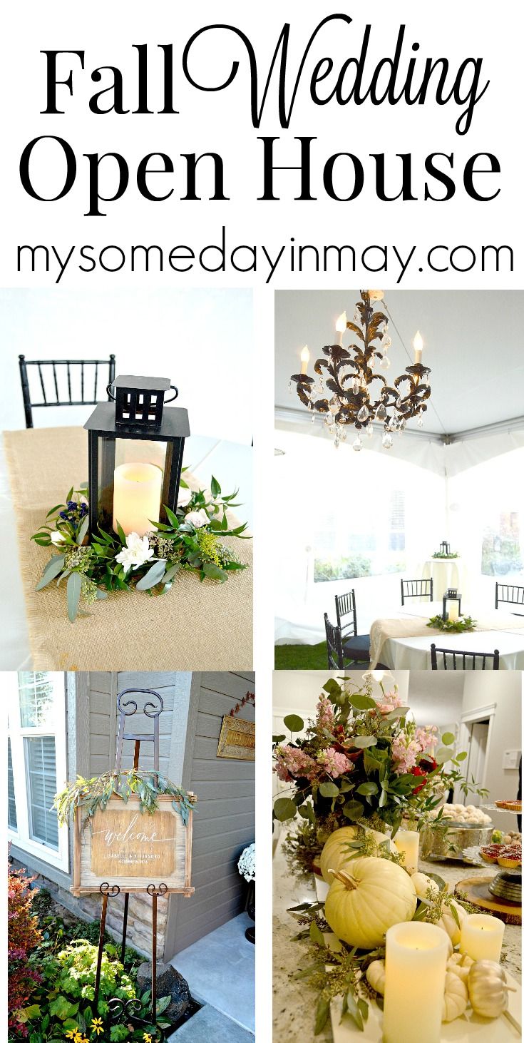 a collage of photos with the words fall wedding open house