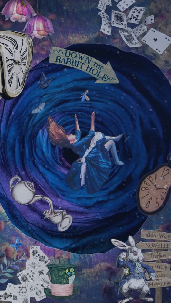 an altered collage with various items in the shape of a ballerina and rabbit