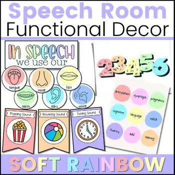 the speech room functional decor is great for students to use in their classroom or home