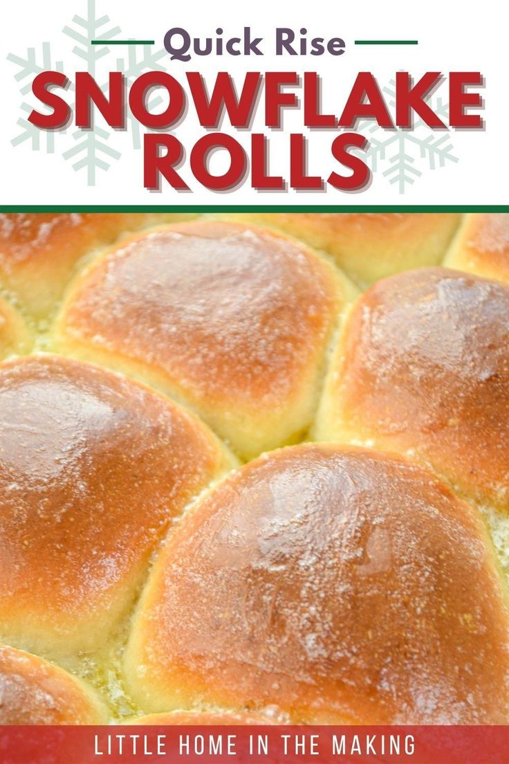 the cover of quick rise snowflake rolls