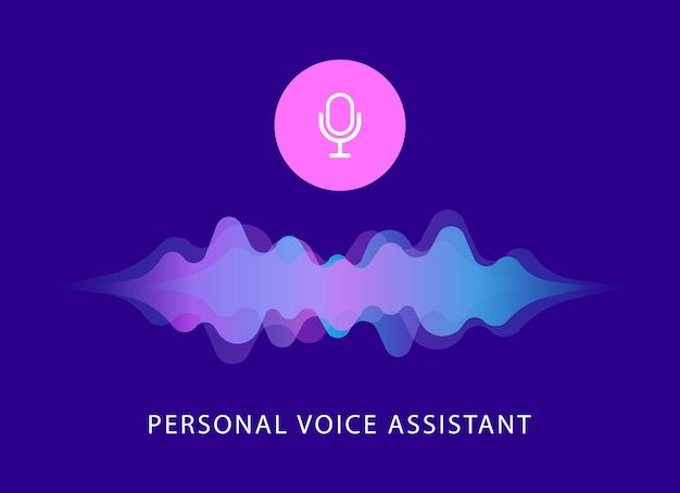 a microphone with the words personal voice assistant