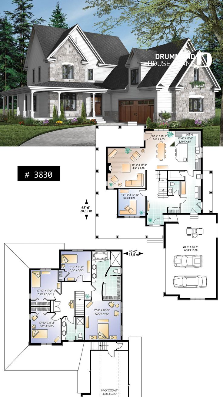 the floor plan for this modern house is very large and has lots of space to put in