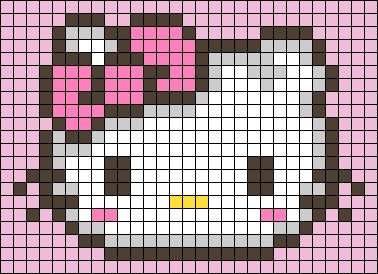 an image of a hello kitty cross stitch pattern