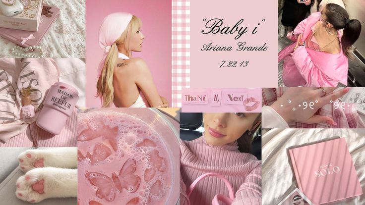 a collage of photos with baby's names and pictures in pinks on them